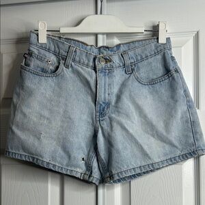 Ralph Lauren Light Blue Jean Shorts Distressed 5’ Saturday Short Size 4
